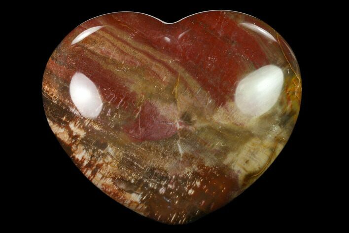 Polished Triassic Petrified Wood Heart - Madagascar #139979